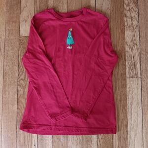 Red Kids Shirt with Christmas Tree Design